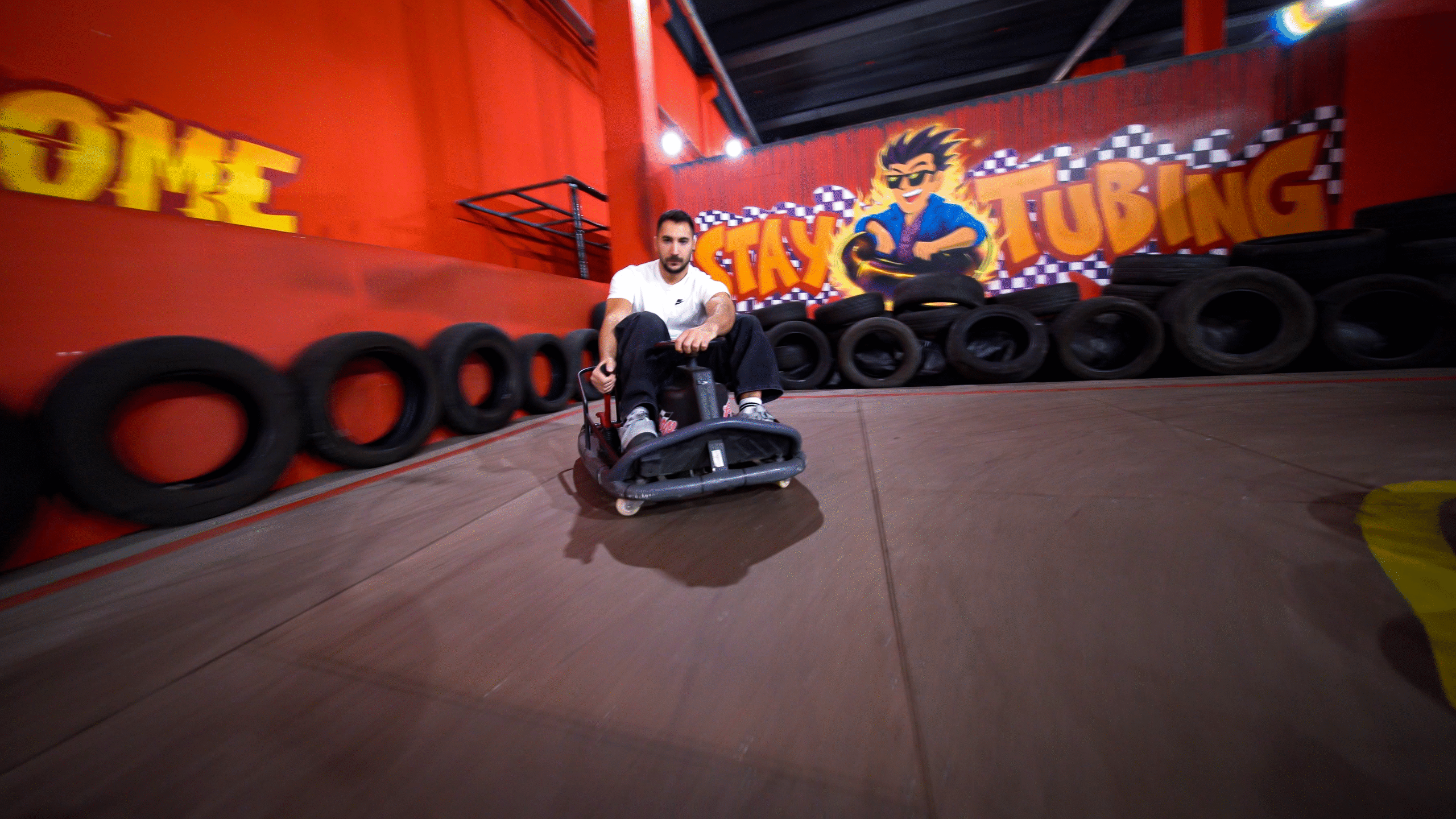 Derrape continuo en la pista