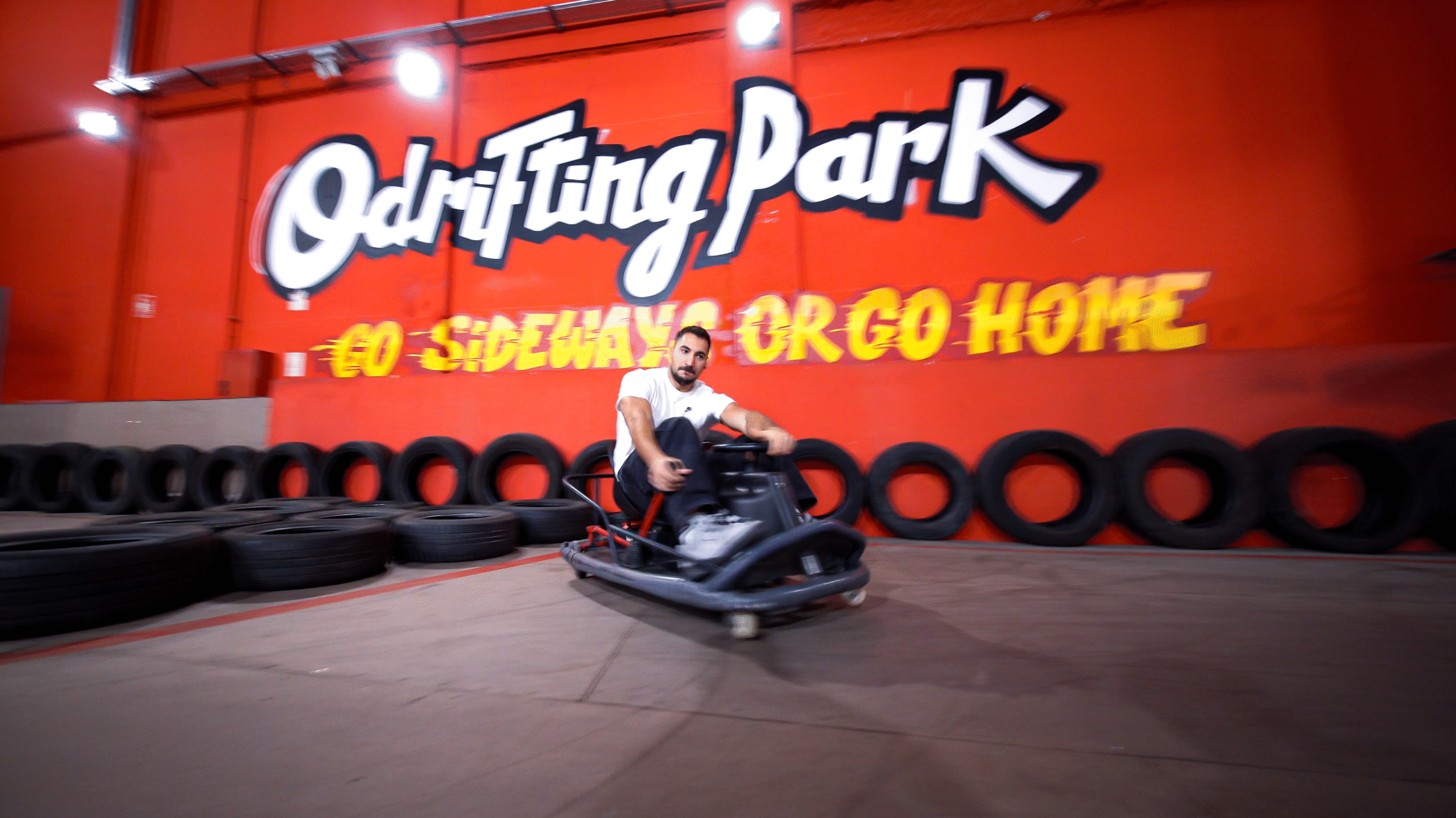 Derrape en curva del circuito