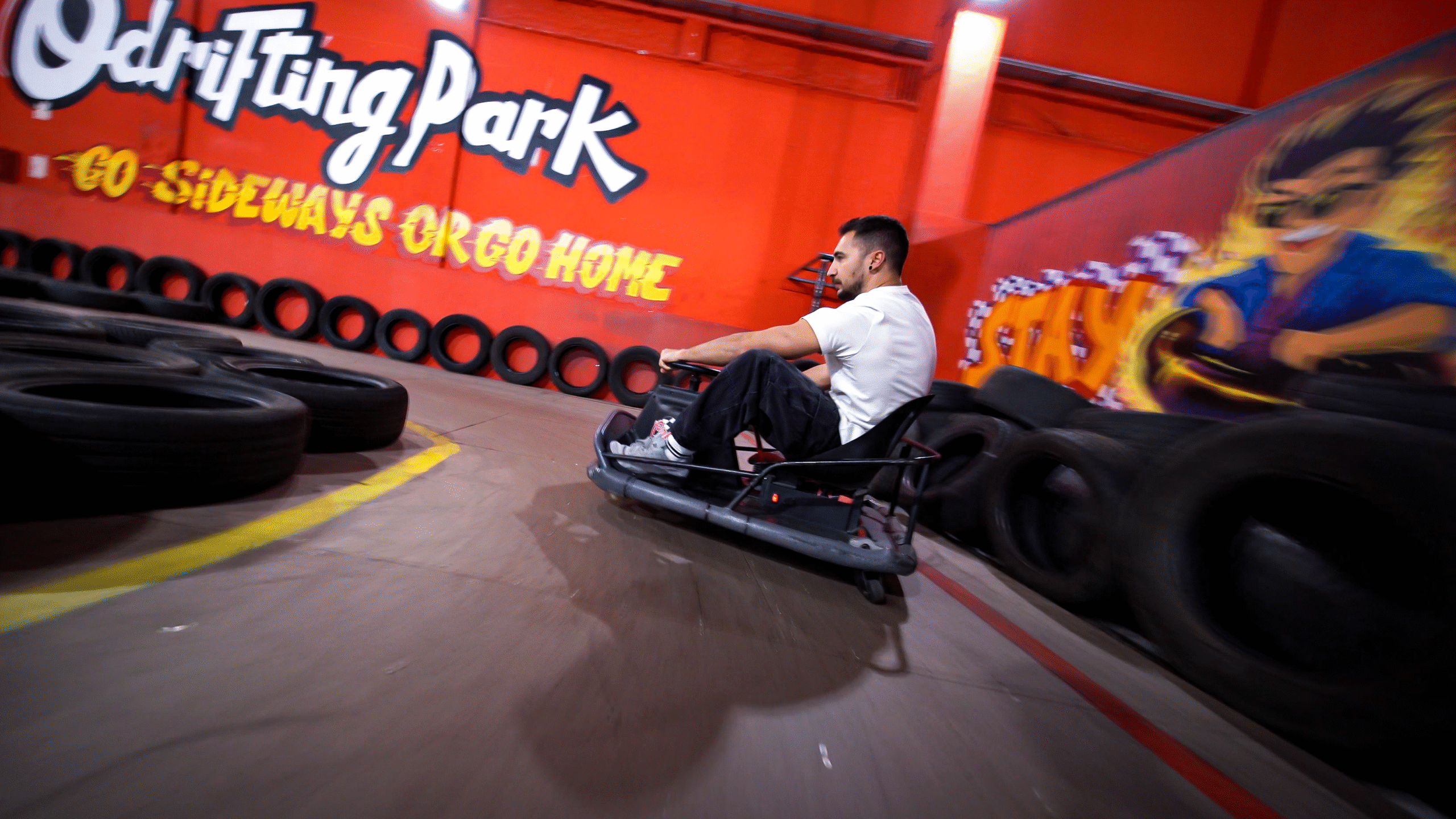 Detalle de derrape indoor